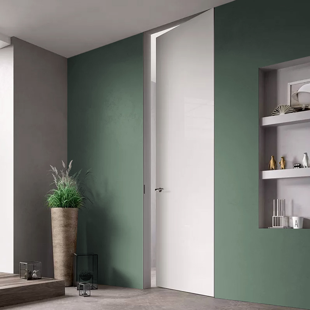 Puerta marco oculto a ras de techo